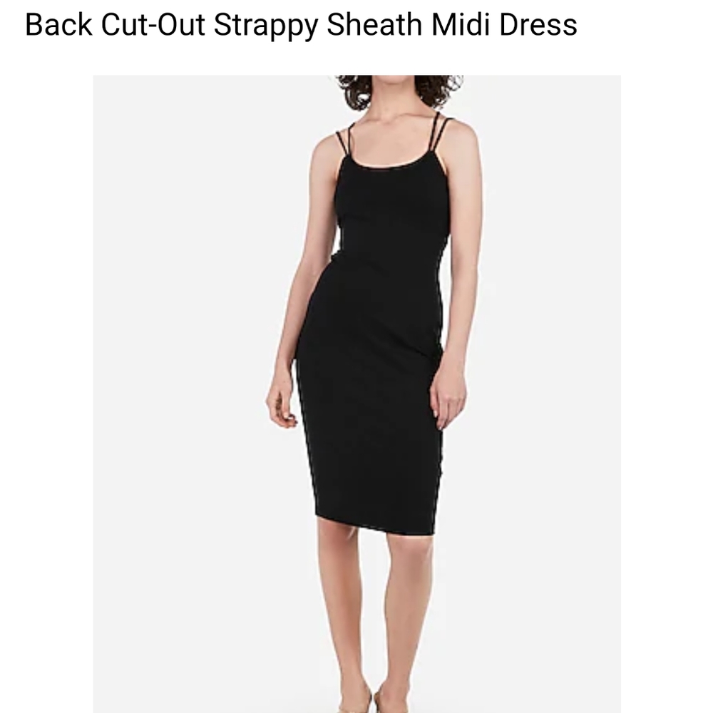 NWT! Express back cutout strappy sheath midi dress